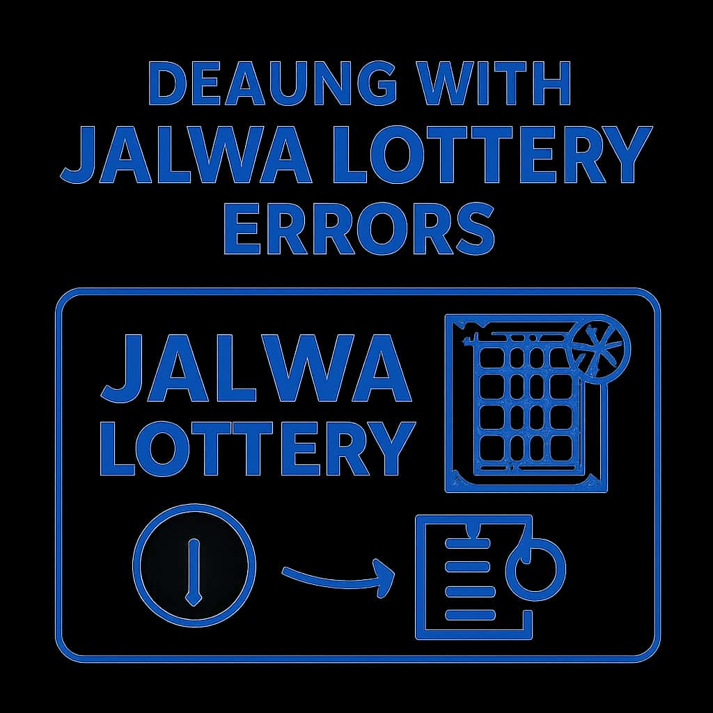 An educational diagram illustrating common Jalwa Lottery issues and solutions.