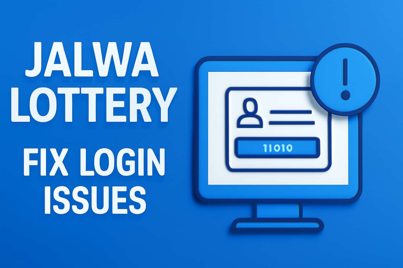An informative visualization related to resolving Jalwa Lottery login issues.