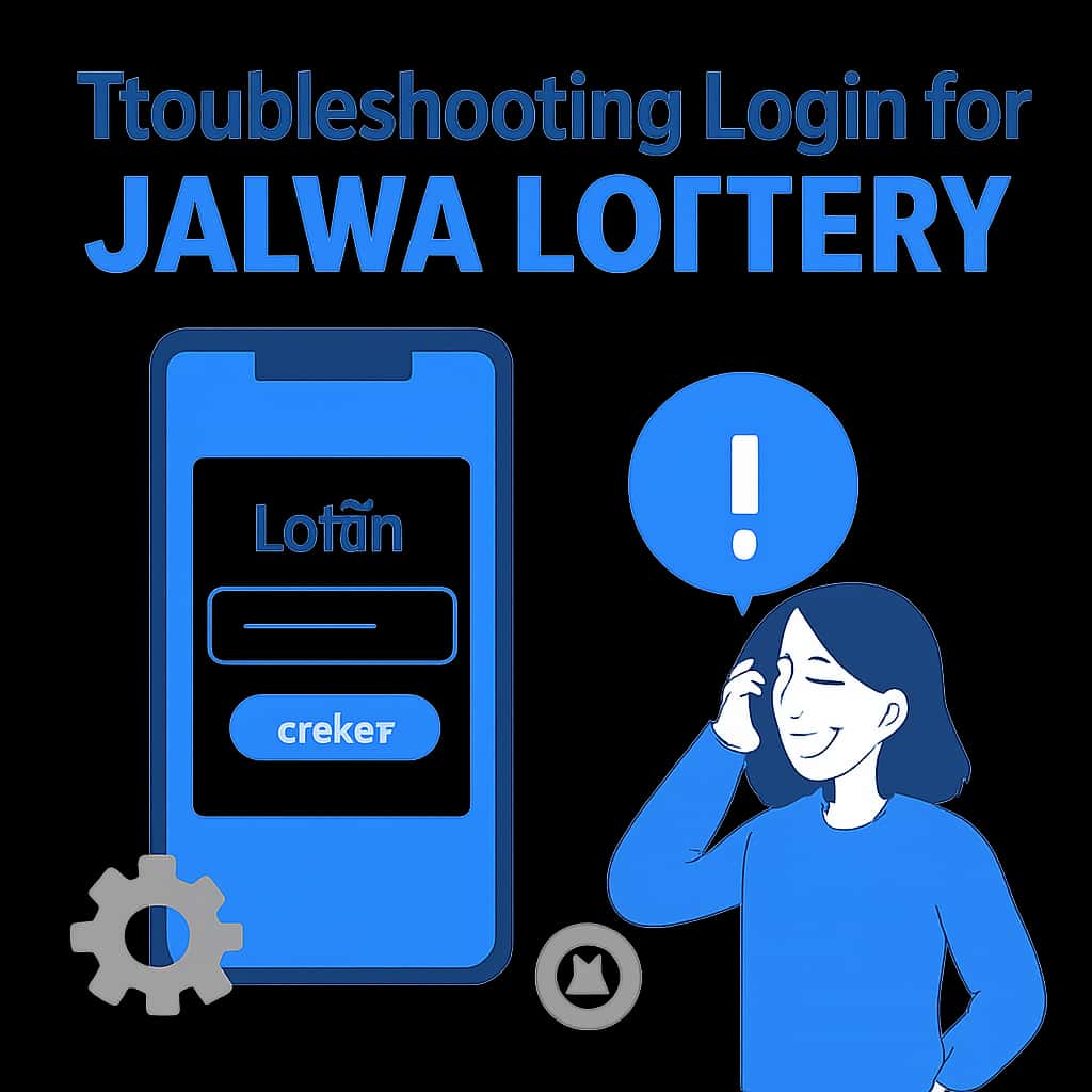 Illustration of common login problems for Jalwa Lottery.