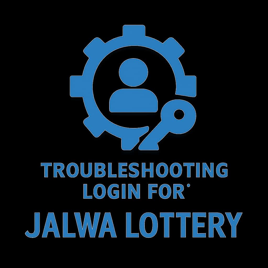 Icon representing troubleshooting login for Jalwa Lottery.