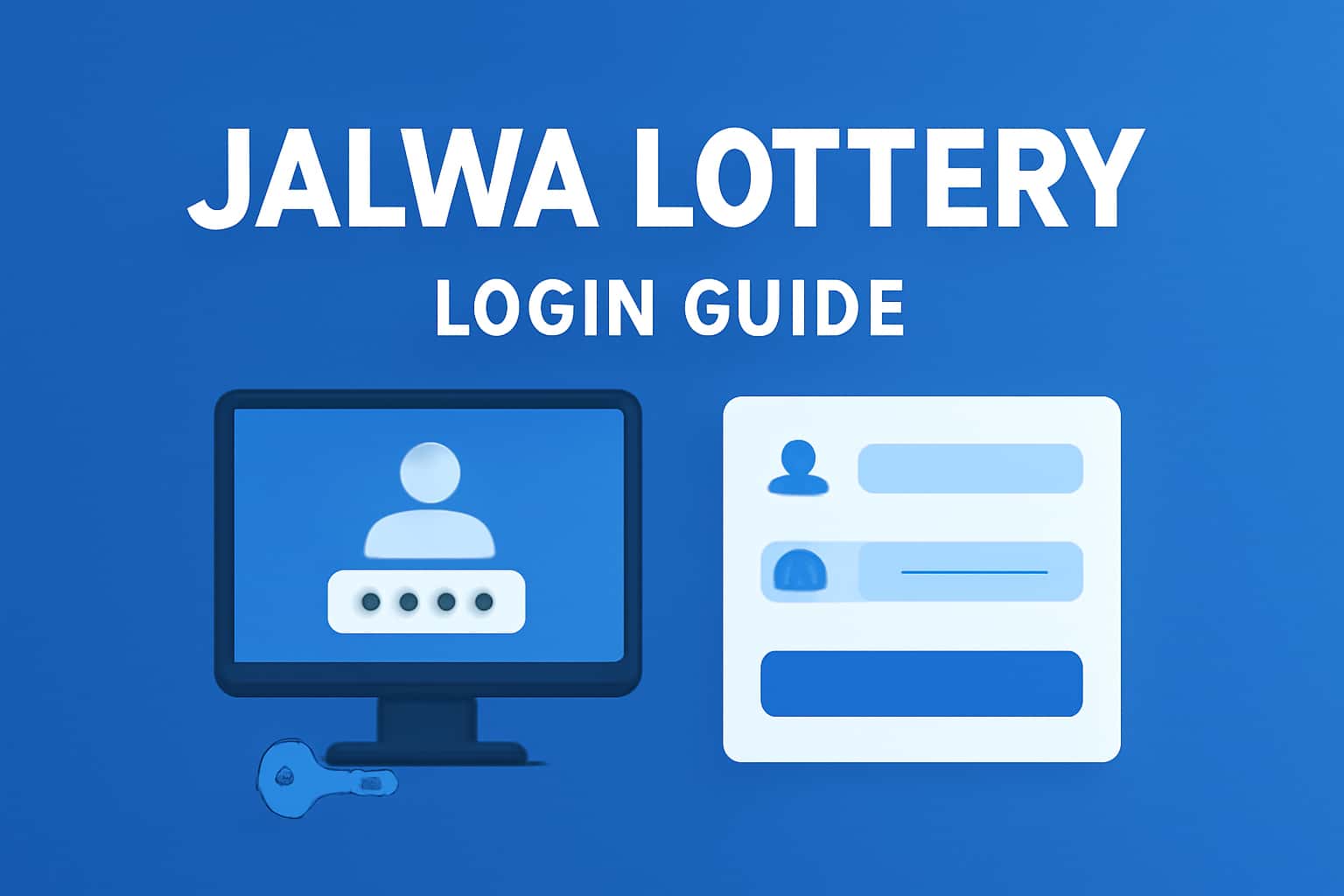 A professional representation of Jalwa Lottery login process, showcasing the login page interface.