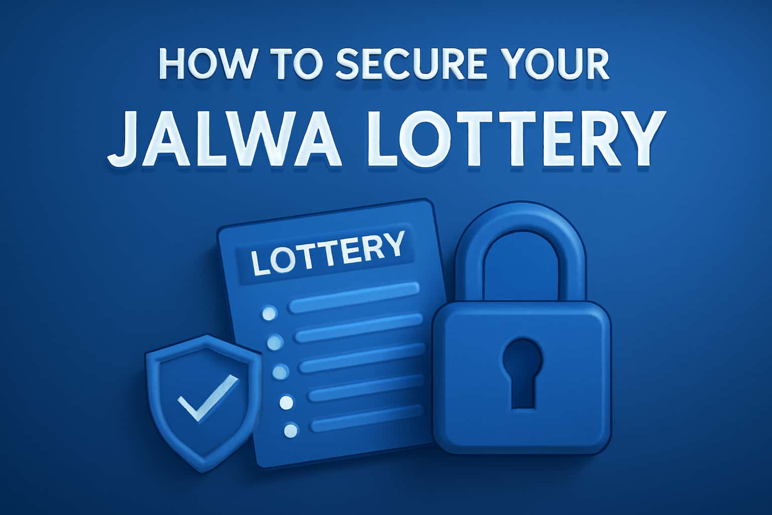 An informative graphic illustrating security practices for Jalwa Lottery accounts.