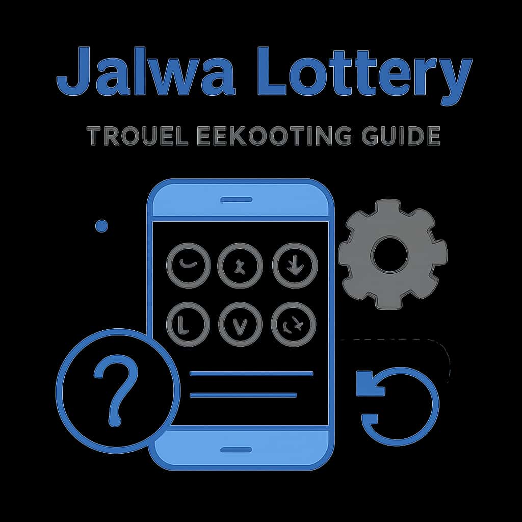 An educational diagram explaining troubleshooting steps for Jalwa Lottery.