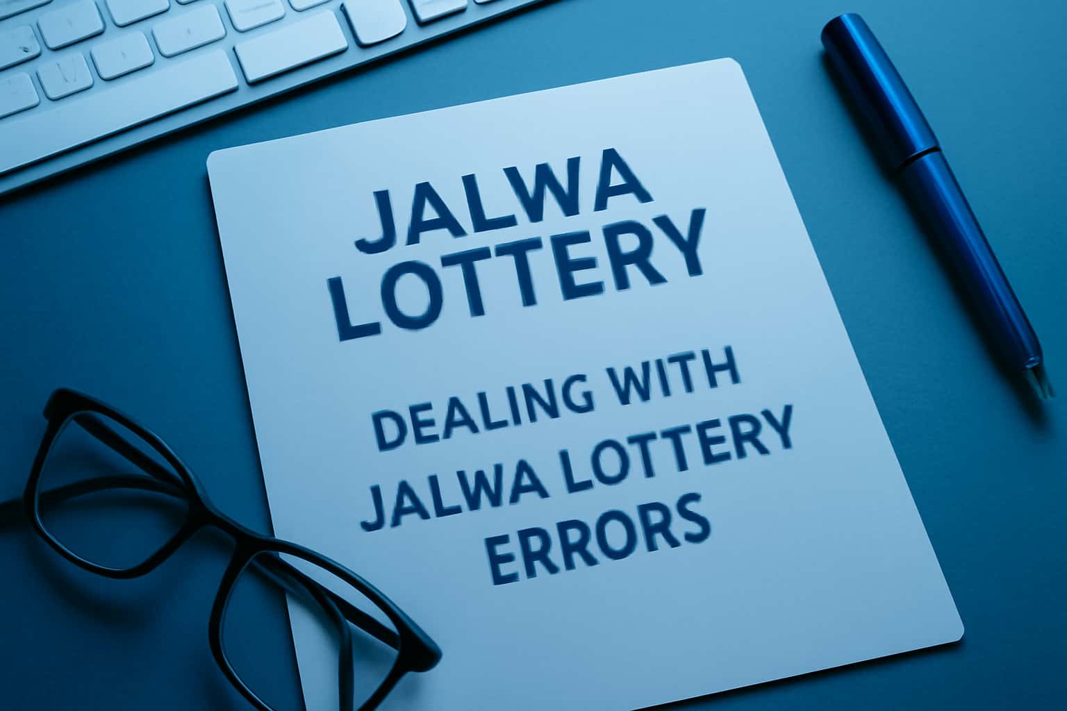 An informative scene focused on troubleshooting and resolving Jalwa Lottery errors.
