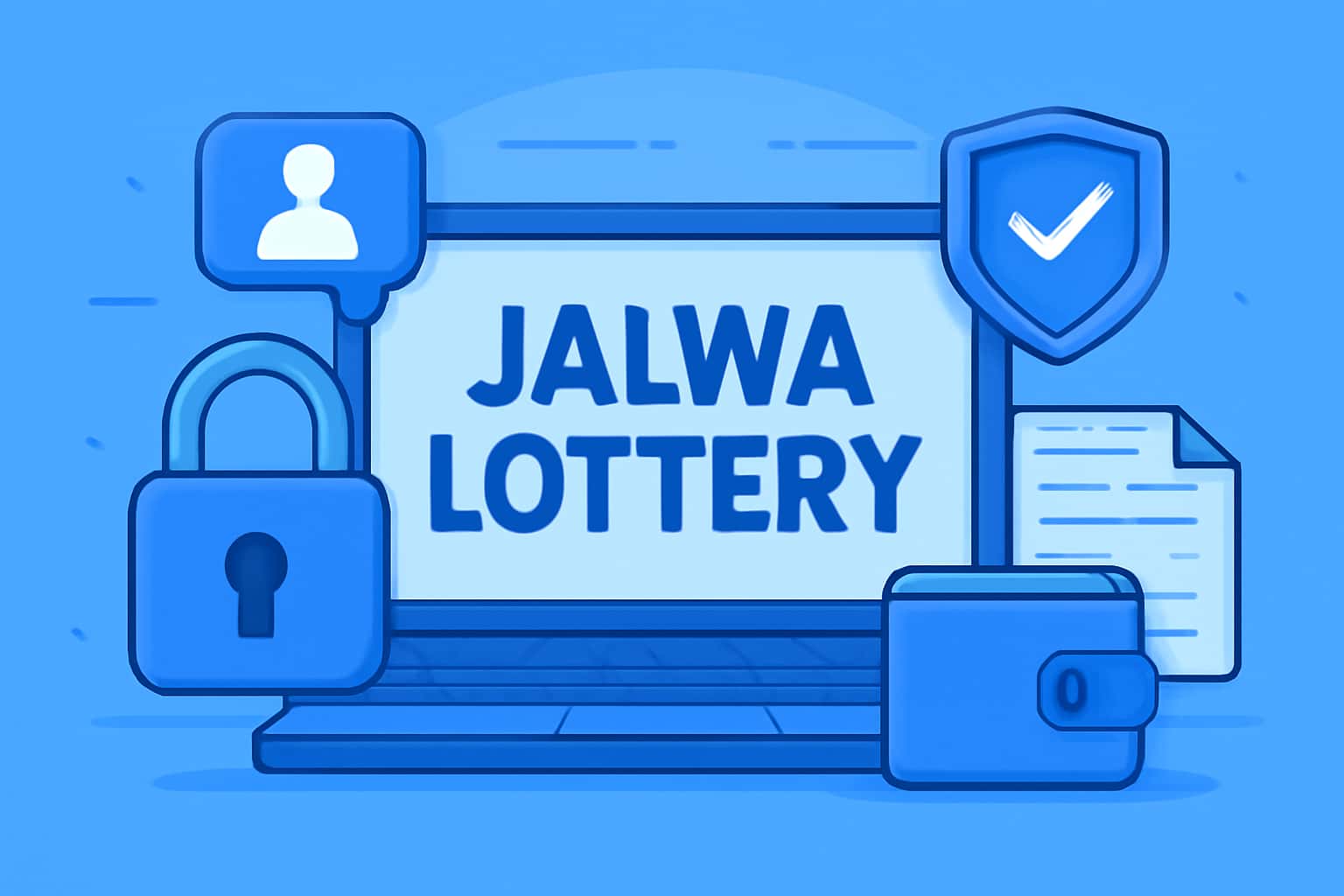 A digital representation of securing an account with high-tech elements.